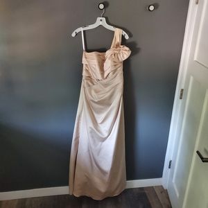 Champagne colored bridesmaid dress